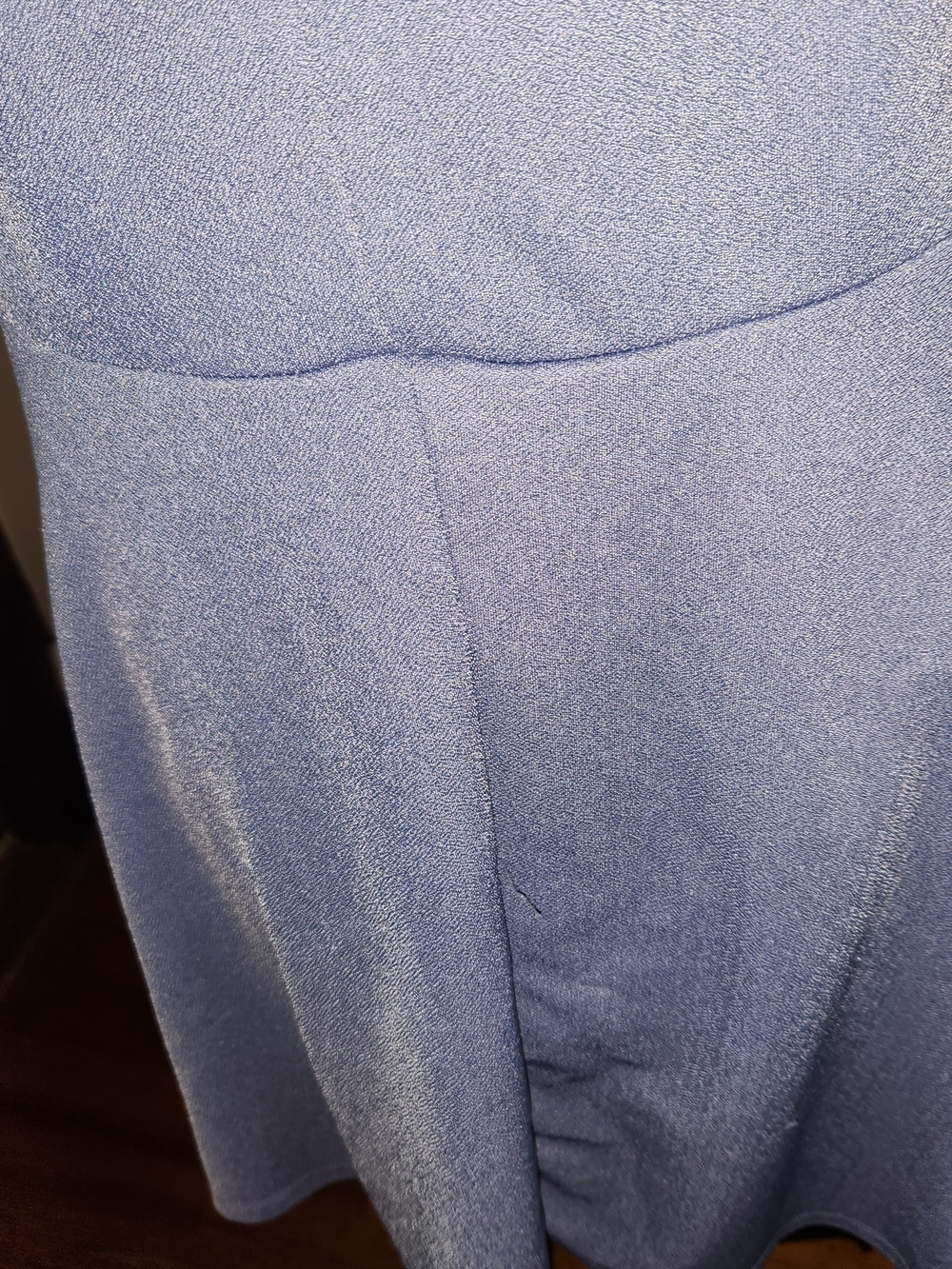 Halter Ruffle Mini Dress in Light Blue - Picture 4 of 6